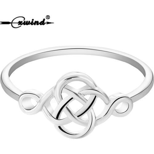 Cxwind Fashion China Knot Eternity Band Ring Wedding Statement Knots Rings Strackable Rings Summer Style Finger Gift