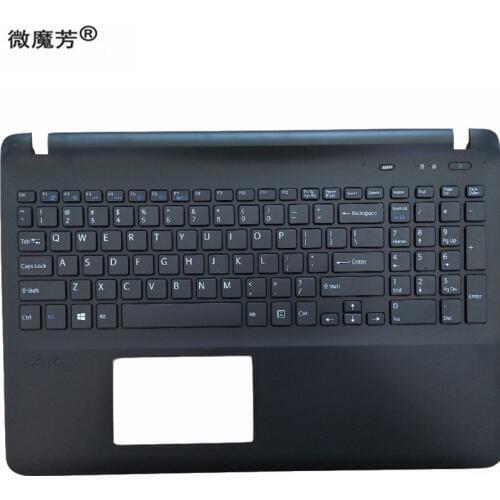 Keyboard FOR SONY VAIO SVF152 FIT15 SVF15 SVF153 SVF15E White/black us Laptop C Shell palmrest cover