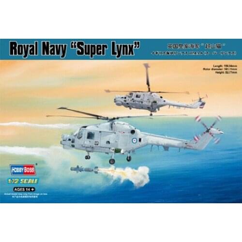 Hobbyboss 87238 1/72 Scale Royal Navy "Super Lynx" Model Kit