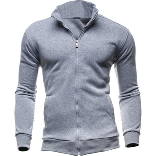 Men Sportswear Running Jacket Autumn Sports Clothes Hoodies Stand Collar Zipper Sweatshirt Men Outdoor Hoody Tracksuit Plus Size