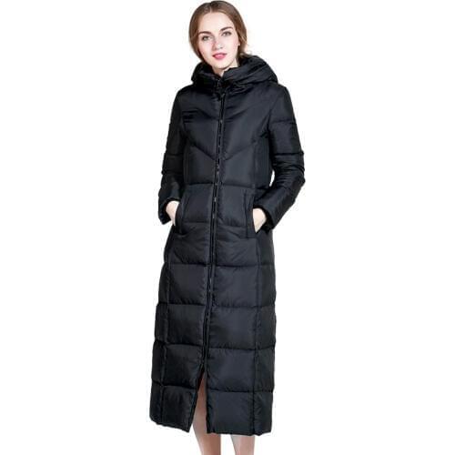 Newest Solid womens down jacket women winter long coat filler White duck down woman duck down jacket free shipping