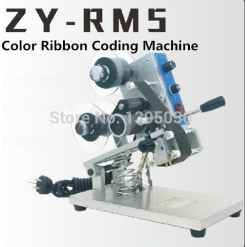 1pc ZY-RM5 Color Ribbon Hot Printing Machine Heat ribbon printer film bag date printer manual coding machine