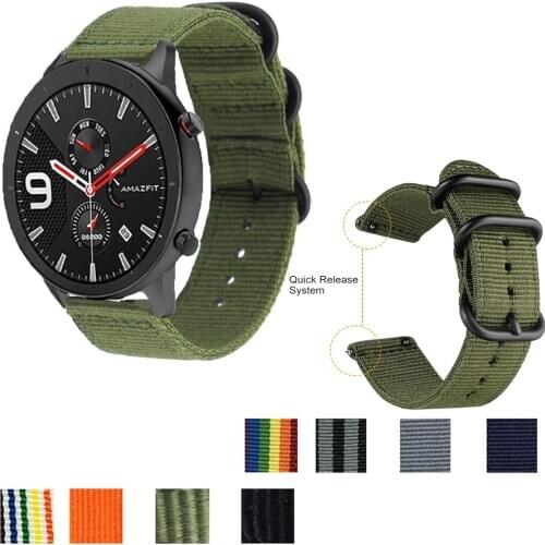 Nylon canvas wrist Strap For Xiaomi Huami Haylou Solar LS05/GTR 47/2/2S Watch Band bracelet Disassemble replacement accessories