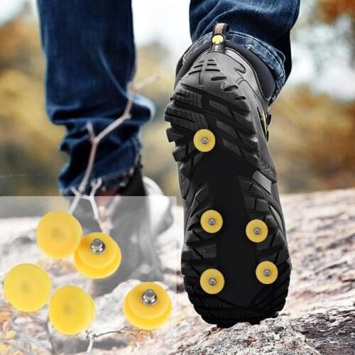 10pcs/set Outdoor Teeth Nail Ice Snow Crampons Spike Anti-slip Shoe Cover