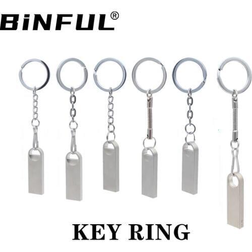 BINFUL USB flash drive lanyard hanging chain anti-lost rope Udisk metal hanging chain key chain stainless steel snake bone chain