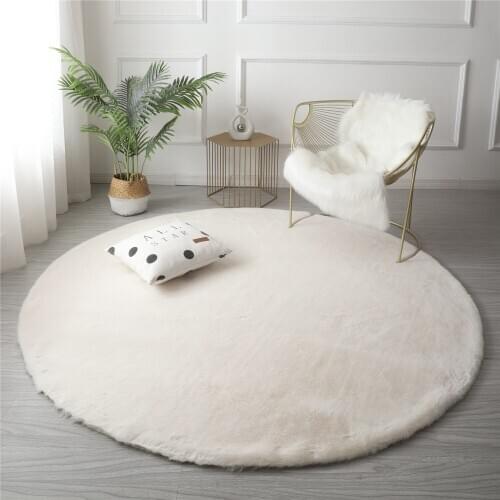 Super Soft Rabbit Faux Fur Plush Area Rug Nursery Plush Shaggy Rug Non Slip Carpet Washable Floor Rugs for Living Room Carpet