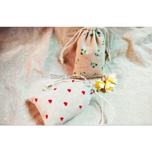 100pcs/lot wholesale jute/linen/flax drawstring gift bags for cosmetic/stationery packaging,Size be customized,Various colors