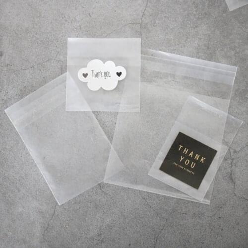 300pcs Frosted Plastic Bag Self-Adhesive Candy Cookie Bag Wedding Birthday Party Snack Food Packaging Bag Gift Wrapping Supplies