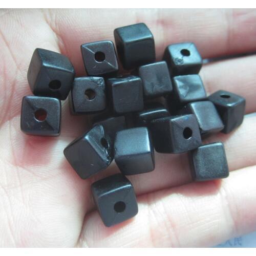 50 Pieces/lot) 7.5mm Acrylic square beads cube for jewelry making black color
