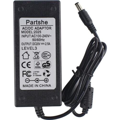 20V 2.5A 5.5*2.5mm Power Adapter For Zebra GC420d GC420t R2844 TLP2844-Z T402 TLP2742 TLP3742 T208M T212M Thermal Label Printer