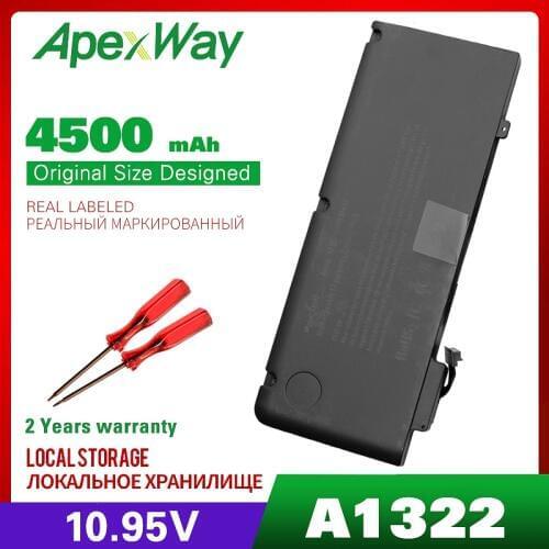 10.95V 4500mah ApexWay Laptop battery for Apple A1322 for Macbook PRO 13" A1278 (2009 VERSION) MB990*/A MB991ZP/A high quliaty