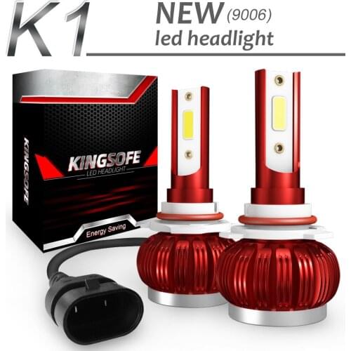 Car Light 2pcs/lot K1 9006 / HB4 72W 8000LM IP68 6000K White COB LED Headlight Kit for Car / Truck / SUV / RV Car Lights