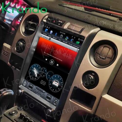 Krando Android 9.0 4+32G ram 13" Tesla Vertical touch screen car gps radio for FORD Raptor F150 2009-2014 navigation multimedia