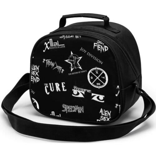Goth Band Logo Children fashion lunch bag thermal insulated bag travel casual insulated picnic bag