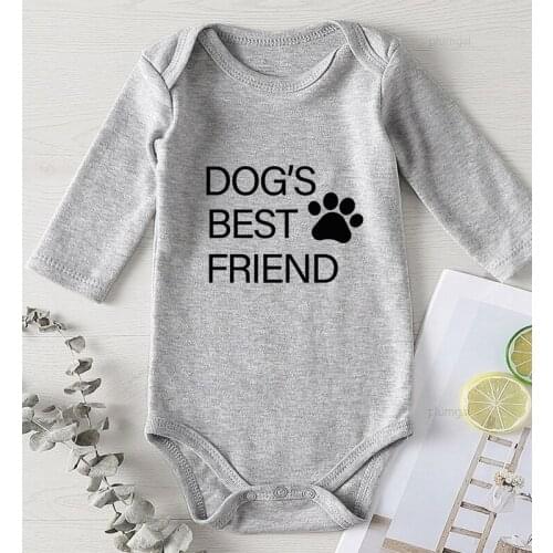 Long Sleeve Baby Girl Clothes Winter Clothing for Babies Printing Dog Best Friend Children Jumpsuits Rompers Fall Costume