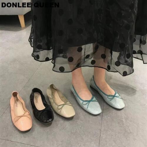 DONLEE QUEEN Women's Ballet Flats With Heels