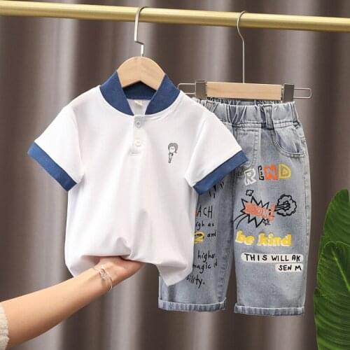 Baby Boys Girls Childrens Short Sleeve T-Shirts + Shorts 2pcs Summer Clothing Set Infant Clothes Suit Toddler Suit Kids Outfits