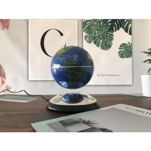 HCNT 6 Inches World Map Magnetic Levitating Globe Magic Floating Rotating Fashion Gift Kids Toys & Teaching Tool