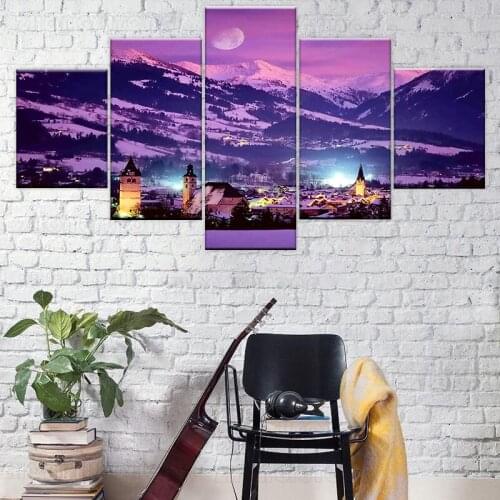Canvas Painting Kitzbuhel Ski Resort Wall Art Canvas Painting Wall Picture for Living Room Poster Prints Home Decoration Artwork