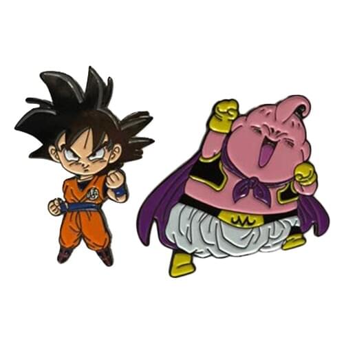 Classic Manga Super Wukong & Buu enamel pin set Japanese Anime Jewelry collection