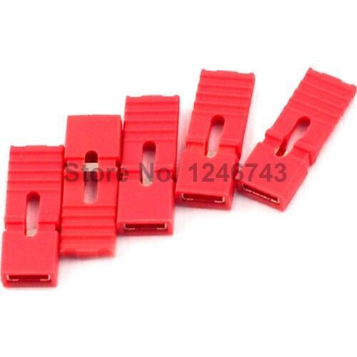 200PCS Lengthened Jumper Cap Long Handle Jumper Cap Red 2.54mm