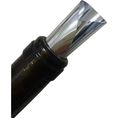 Kitchen Bar Wine Pourer Stop Drop Spout Wine Whisky Pourer Silver Foil Tasting Party Gift LX7258