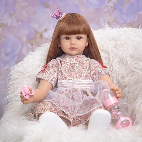 Realista Reborn Baby Dolls 60 CM Cloth Stuffed Body Lifelike Princess Bebe Reborn Doll Toy For Kid Birthday Gift Best Playmate