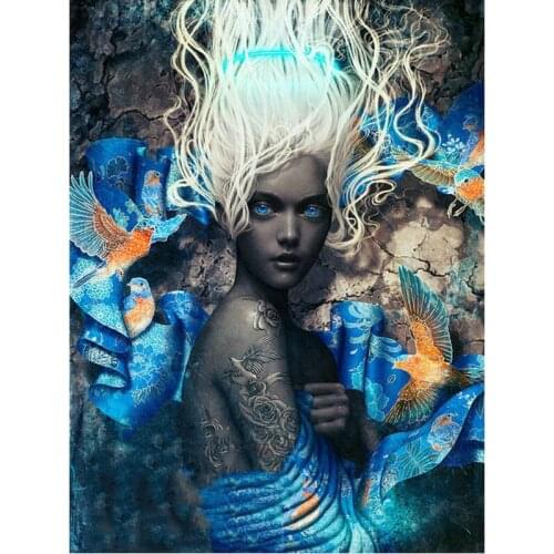 Crafts square diy diamond embroidery girl 5D diamond cross stitch crystal decorative bird diy diamond painting cross stitch kit