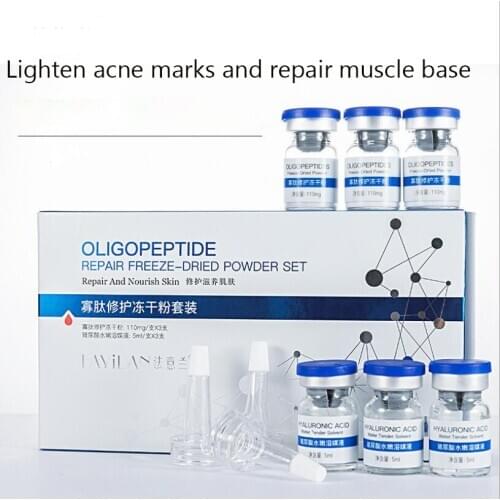 Lyophilized Powder+lysozyme Liquid Face Serum Hyaluronic Acid Shrink Pores Plasmin Solution Anti-Acne Oligopeptide Repair Cream