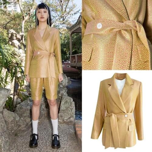 Fashion Plaid Women Suits Preppy Style Custom Made Chic Shorts & Belt Blazer Young Girl 2 Pieces Streetwear Daily Casual Wear