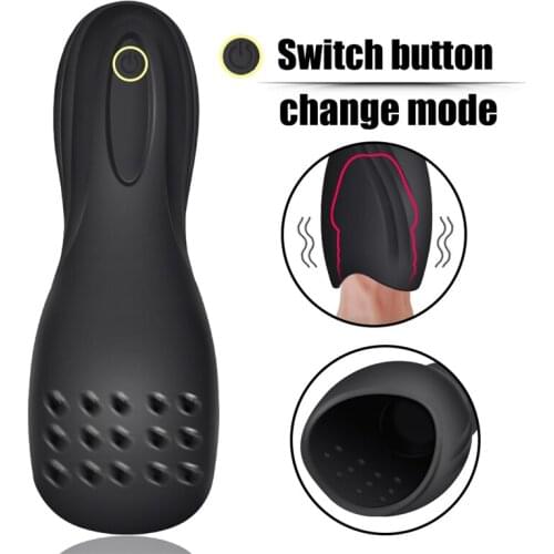 Man sex toy masturbation penis delay trainer vibrator automatic real vaginal orgasm glans stimulation massager Adult Product