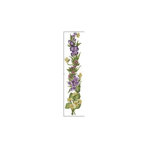 Needlework Cross stitch Handmade 14CT Counted Canvas DIY,Cross-stitch kits,Embroidery embroidery -43277 Purple Wildflower 21-61