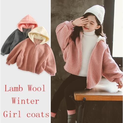 New Baby Girls Coats Toddler Girl Winter Clothes Girl Jackets Children Tops Lamb Wool Outfits Thick Kids Outwear Girl Outerwear