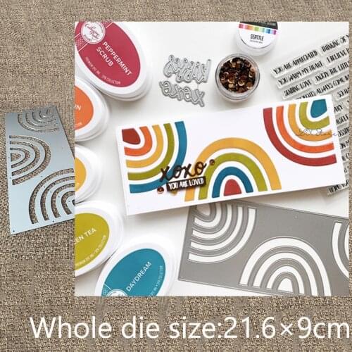 New Design Craft Metal stencil mold Cutting Dies Rainbow Slimline frame scrapbook die cuts Album Paper Card Craft Embossing