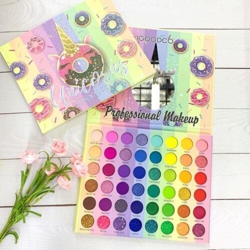 48 Colors Unicorn Donut Eyeshadow Pallete Matte Shimmer Eyeshadow Waterproof Long-lasting Makeup Eyeshadow palette Cosmetics