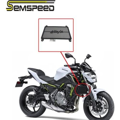 SEMSPEED Stainless Steel Motorcycle ninja400 Radiator Grille Guard Cover Protector For Kawasaki NINJA400 NINJA250 2018 2019 2020
