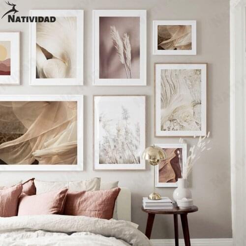 Nordic Landscape Painting Reed Poster Decoration Wall Art Modern and Elegant Gentle Canvas Painting Living Room Study Home Decor