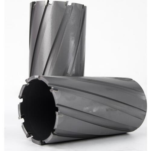 Hard Alloy Hollow Core Drill Bit Diameter 14-65mm Cutting Depth 100mm TCT Metal Core Drill Hole Saw For Magnetic Drill