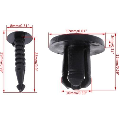 10 Pcs Car Bumper Fastener Trim Clip Rivets for renault Clio Laguna Megane Espace