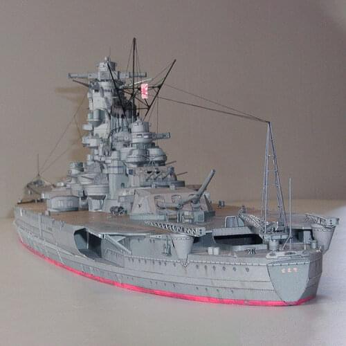 1:250 Japanese Battleship Yamato DIY 3D Paper Card Model Building Sets Educational Toys Military Model Construction Toys