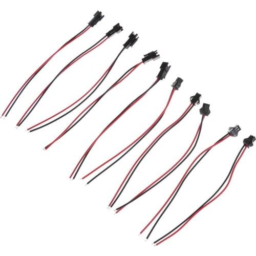10pcs ( 5 male+5 Female) Connectors Cable 5 Pairs Male+Female Connector Plug Cable for RC Battery
