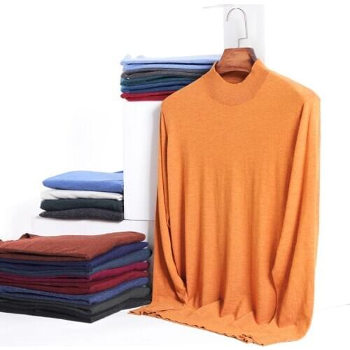 12 Colors Mens Thick Turtleneck Sweater 2020 Autumn and Winter New Fashion Casual Lapel Warm Pullover Male Brand Clothes