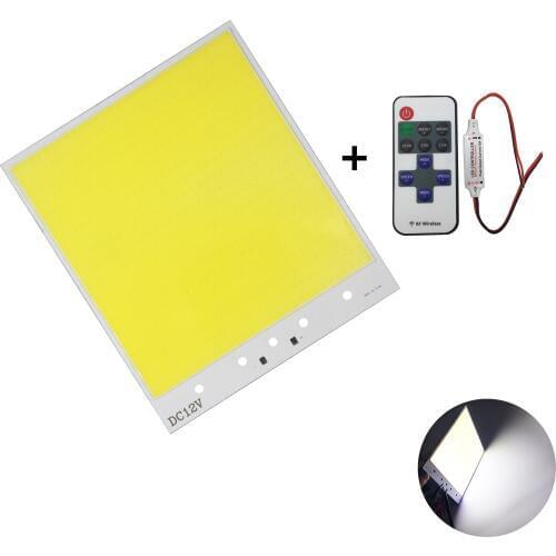 210x180mm White 600 leds 12V 400W dimmable cob led with 11 keys wireless remote controller dimmer led cob chip strip light bulb