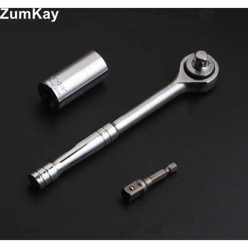 3PCS 7-19MM Suit Multifunctional Sleeve Universal Socket Ratchet Wrench Bushing Set Magic Spanner Tool Wrench Magic Sleeve