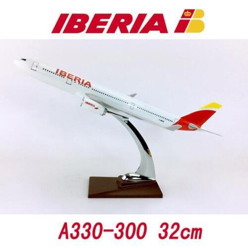 32CM 1:200 Scale Airbus A330-300 IBERIA Airlines airplane model toys aircraft diecast plastic alloy plane gifts for kids