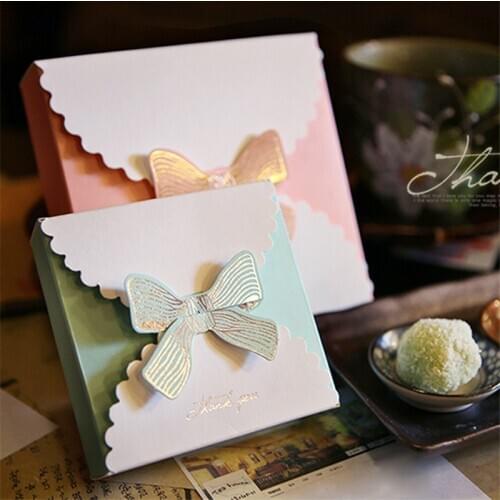 5Pcs Bowknot Candy Dessert Box Handmade Soap Chocolate Container Birthday Wedding Party Gift Case
