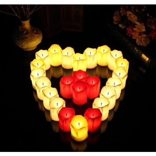 5Pcs/lot White Flameless LED Tealight Candles Holiday/Wedding/Christmas Party Decoration Battery Operated Candles No box