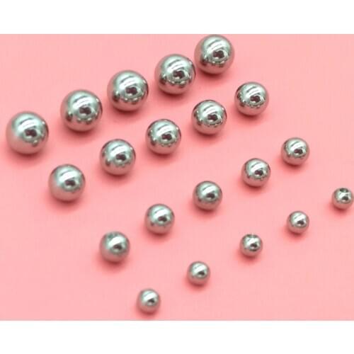 100Pcs/Bag The Latest Stainless Steel Jewelry Accessories Half Hole Thread Steel Ball