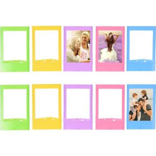 Andoer 3" Mini Plastic Table Photo Frame for Fujifilm Instax mini 9 8 7s 90 25 50s 9 SP-1 SP-2 Film 10 Pack 5 Colors Photo Frame