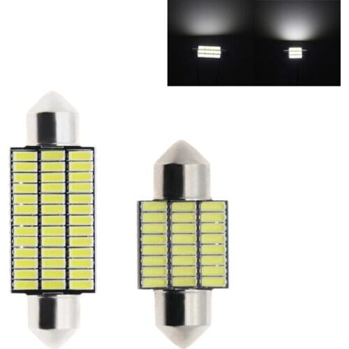 10PCS Voiture Led Feston 12V Canbus 2835 LED SMD Festoon 29mm 31mm 36mm 39mm 42mm 44mm Reading Light Car Interior Lamp